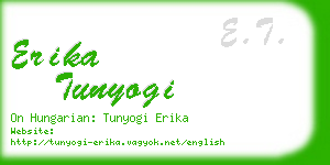 erika tunyogi business card